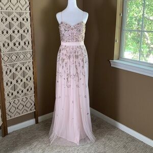 Aidan Mattox Embellished Tulle Maxi Dress‎ Size 10